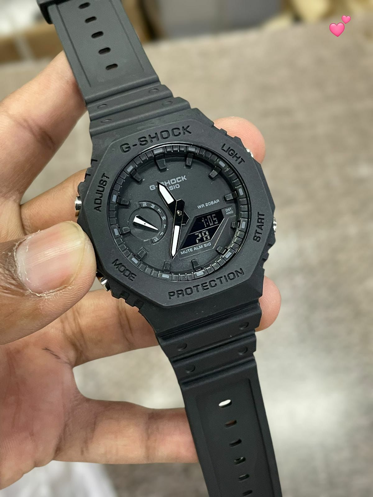 G-Shock GA-2100-1A1DR Black Analog-Digital Dial Unisex Watch