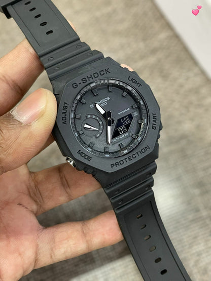 G-Shock GA-2100-1A1DR Black Analog-Digital Dial Unisex Watch