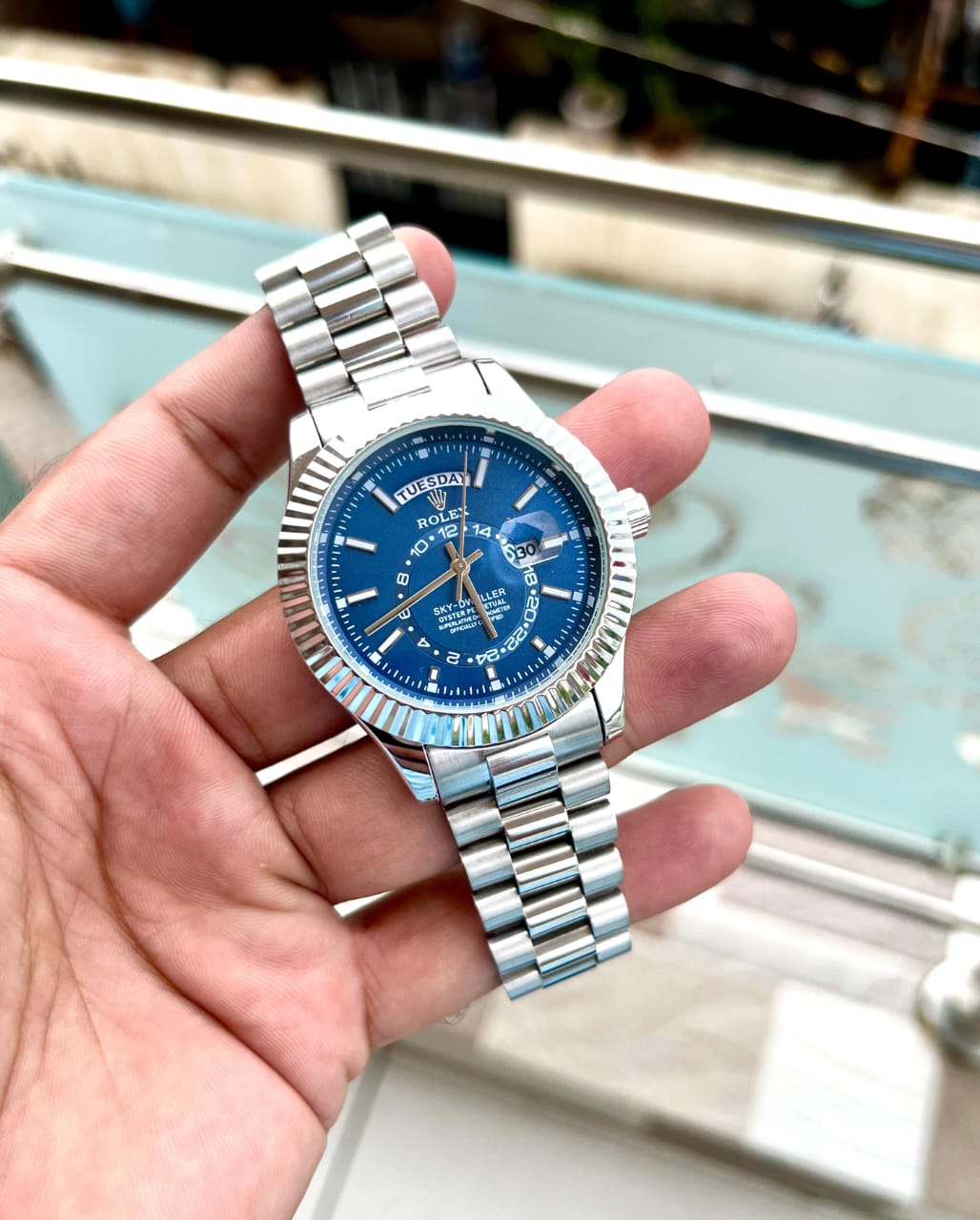 Rolex Sky-Dweller – Blue Dial Stainless Steel Edition