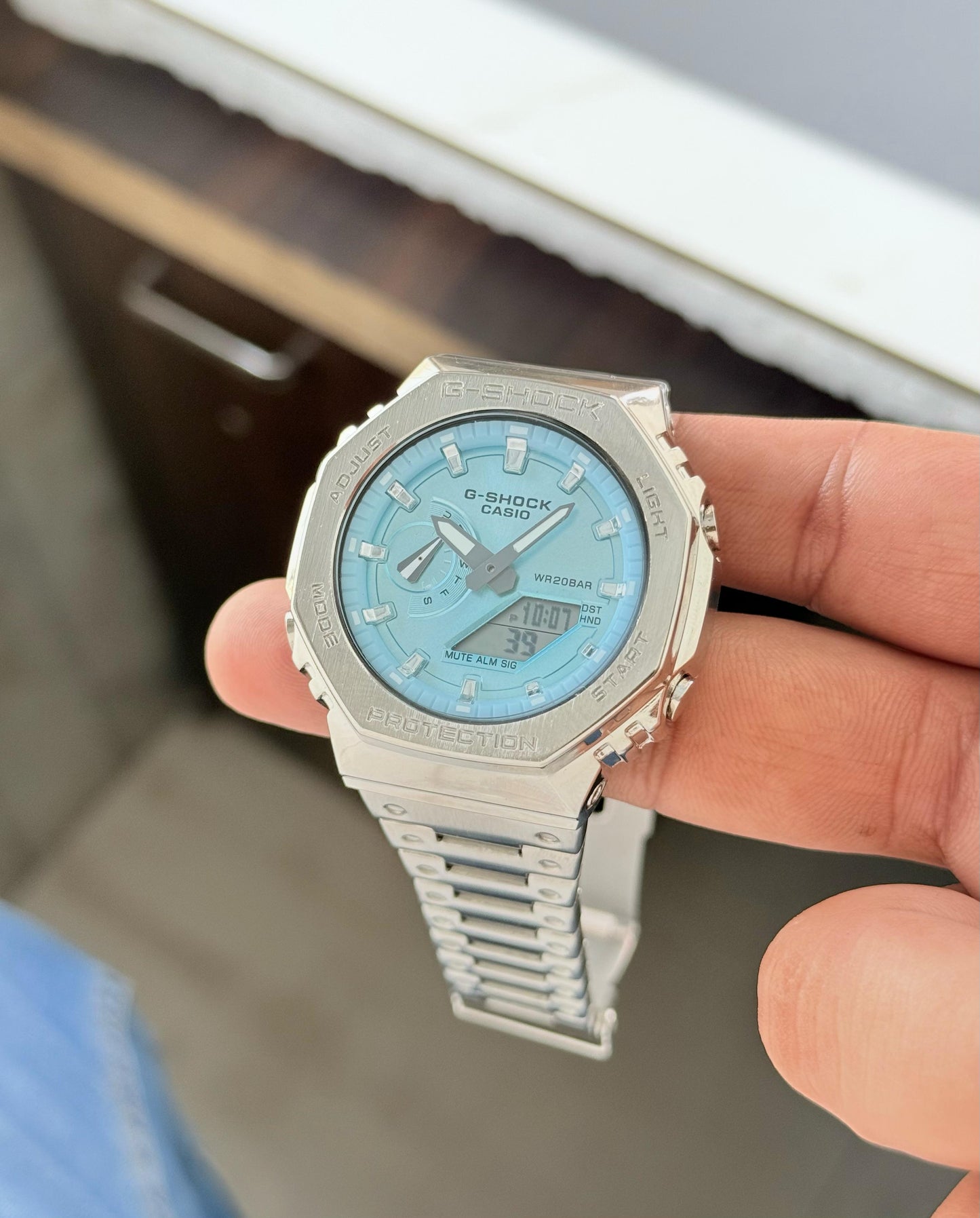 G-Shock GM2100 Tiffany Blue Metal Watch