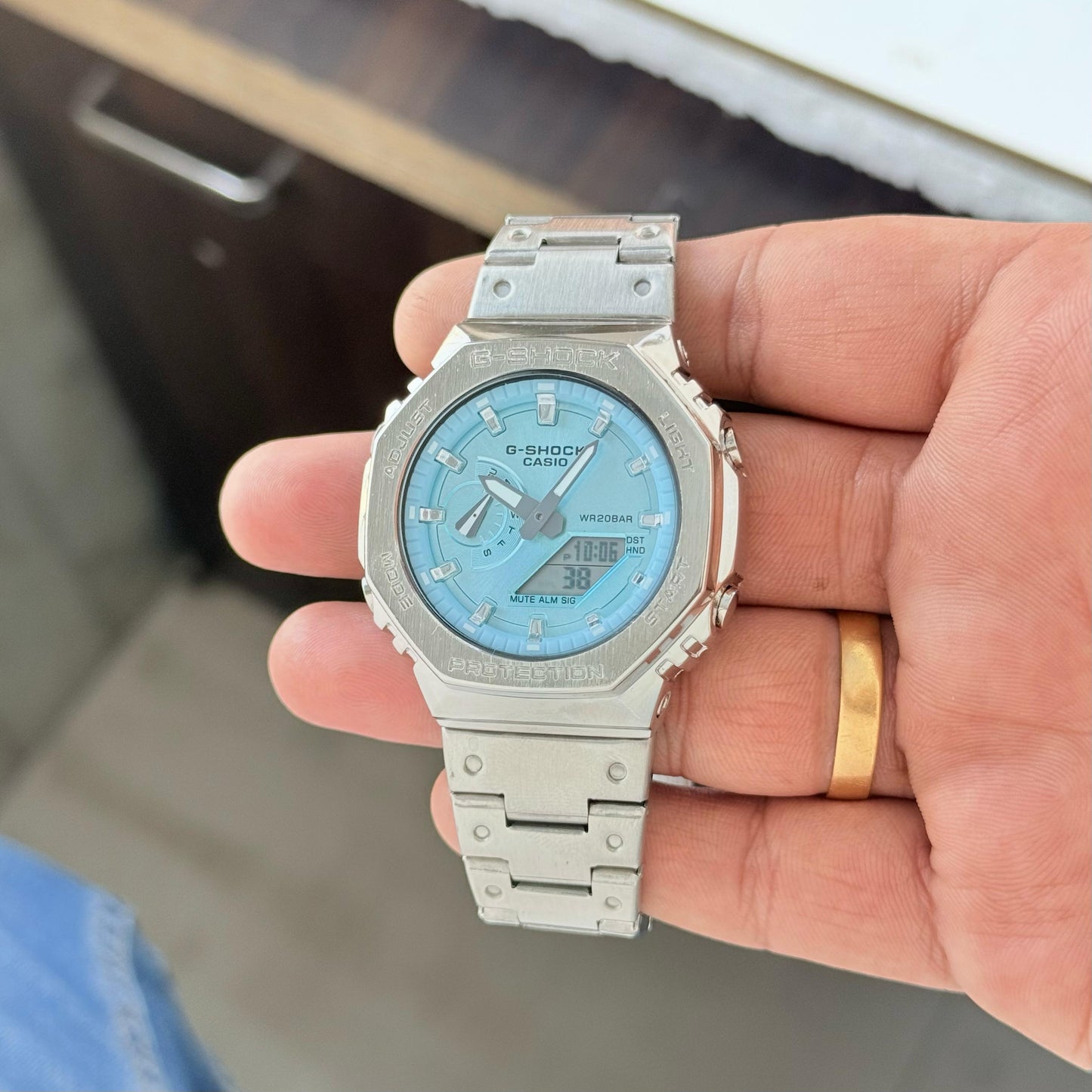 G-Shock GM2100 Tiffany Blue Metal Watch